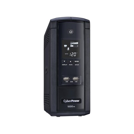 UPC: 0649532618286 | CyberPower BRG1000AVRLCD 1000 VA / 600 Watts  10 Outlets  AVR  Intelligent LCD Mini-Tower UPS System