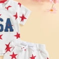 thumbnail image 4 of Kaprioy My First 4th of July Baby Girl Outfit Baby Boy Girl 4th of July Outfit Toddler Fourth of July Clothes Infant USA Shirt and Stars Shorts Set, 4 of 6