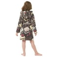 thumbnail image 7 of FORMRS Niños Bathrobe Unisex Hooded Robe Soft Plush Pajamas Sleepwear, Size 4-6T, Black Chocolate Cakes, 7 of 7