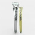 thumbnail image 4 of Womens Rings Two-Tone IP Gold (Ion Plating) 316L Stainless Steel Ring with AAA Grade CZ in Clear TK1284, 4 of 4