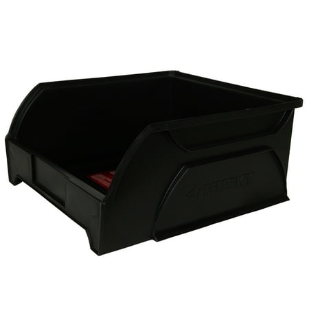 Husky 11-in x 11.5-in x 5.3-in Stackable Plastic Storage Box Bin
