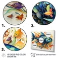 thumbnail image 3 of Designart "Of Colors Fishing Whale wall art III" Animals Floater Framed Wall Decor, 3 of 7