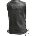 thumbnail image 2 of First Mfg Co - Cindy - Women's Motorcycle Biker Riding Black Leather Vest - Large - Adjustable Lacing, 2 of 4
