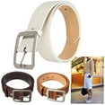 thumbnail image 3 of Skymirror Men's Stylish Casual Waistband PU Leather Pin Buckle Waist Strap Business Belt, 3 of 8