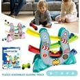 thumbnail image 4 of FNNMNNR Gliding Car Toy--4-layers Race Track Toy, with 4pcs Cars U-Shaped Car Slide Track Toy Enhance Parent-Children Relationship Racing Track Toy for Boys Girls (Pink), 4 of 4