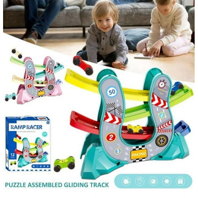 SNNROO Car Track Toy, Compact Racing Car Track Set, Assembly Track