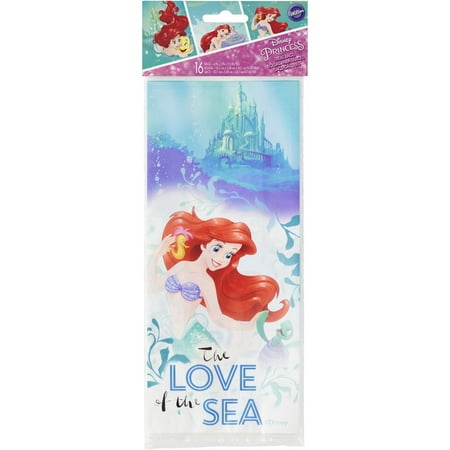 Wilton 1912-5660 Disney Princess Little Mermaid Ariel 16 Count Treat Bags