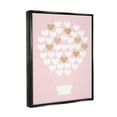 thumbnail image 3 of Stupell Industries White Gold Pink Heart Hot Air Balloon Jet Black Framed Floating Canvas Wall Art, 16x20, by Daphne Polselli, 3 of 5