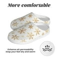 thumbnail image 6 of Daiia gold Snowflake print Print Women’s Fuzzy Slippers Memory Foam Lightweight House Shoes Cozy Loafer Flannel House Shoes-46/47, 6 of 7