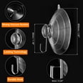 thumbnail image 2 of Uxcell 14 Pieces Suction Cup Hooks 1.18" Waterproof Vacuum Shower Hook Load 6.6 lbs, Clear, 2 of 7