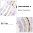 thumbnail image 2 of 5 rollos de cinta navideña estampada de 25 m de longitud, cinta decorativa para regalos navideños, ideal para envolver y para manualidades (Blanco y dorado)., 2 of 8