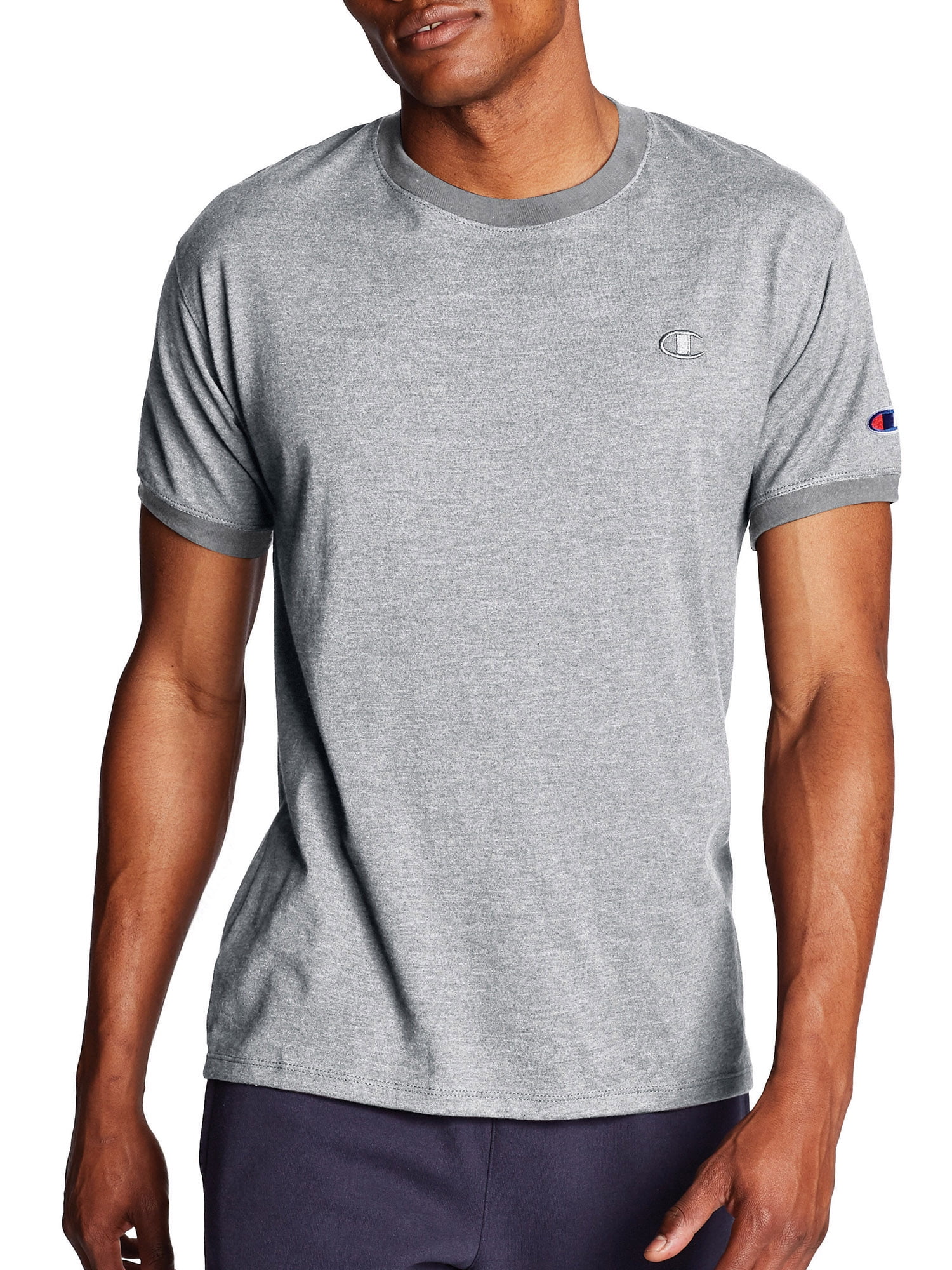 champion men's classic jersey ringer tee