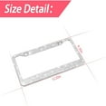 thumbnail image 2 of YOPTOP 2PCS Bling Car License Plate Frame  Sparkly Rhinestone Stainless Steel License Plate Cover/Holder  Universal for Most Cars  SUVs  Vehicles with Screw Set  Auto Accessories for Wome,white, 2 of 14