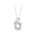 thumbnail image 2 of AFFY White Natural Diamond Turtle Infinity Pendant Necklace in 14k White Gold Over Sterling Silver (0.1 Cttw), 2 of 5