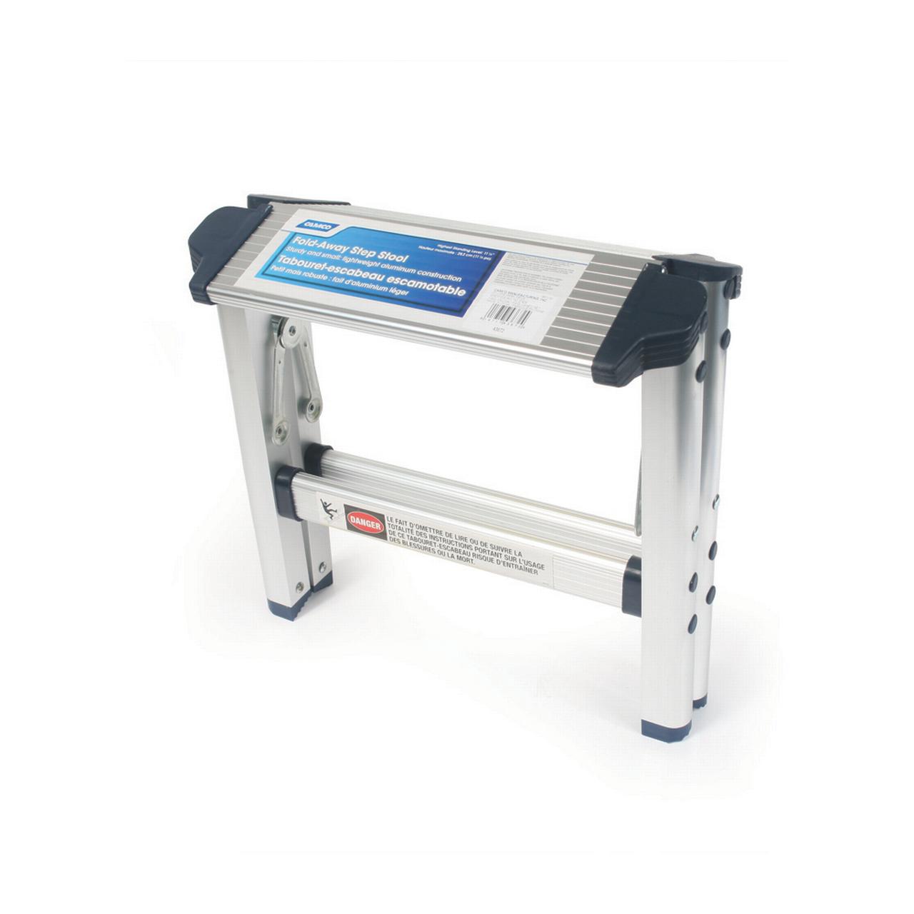Camco Aluminum Single Step Stool | Folding with Plastic Feet | Supports Up to 200 lbs. | (43672) - image 4 of 4