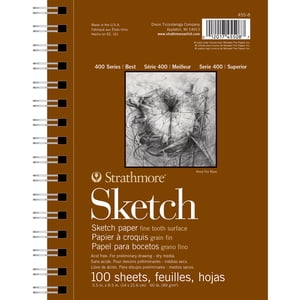 Strathmore 400 Series Sketch Paper Pad, 100 Sheets, 5.5" x 8.5"