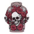 thumbnail image 6 of POBUDS Hoodie, Regular Fit Sporty Pullover Hooded Sweatshirt for Men Women Death Hawk ROse Muscle 4XL, 6 of 6