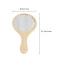 thumbnail image 4 of 1PC Handheld Mirror Wooden Frame Cosmetic Mirror Makeup Mirror for Women Girls Wood Color, 4 of 9