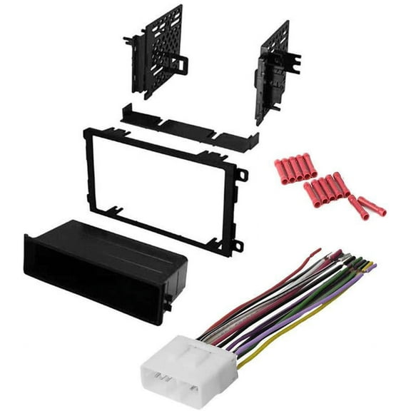 GSKIT957 Car Stereo Installation Kit for Suzuki 1996-1998 Sidekick - in Dash Mounting Kit, Wire Harness, for Single or Double Din Radio Receivers