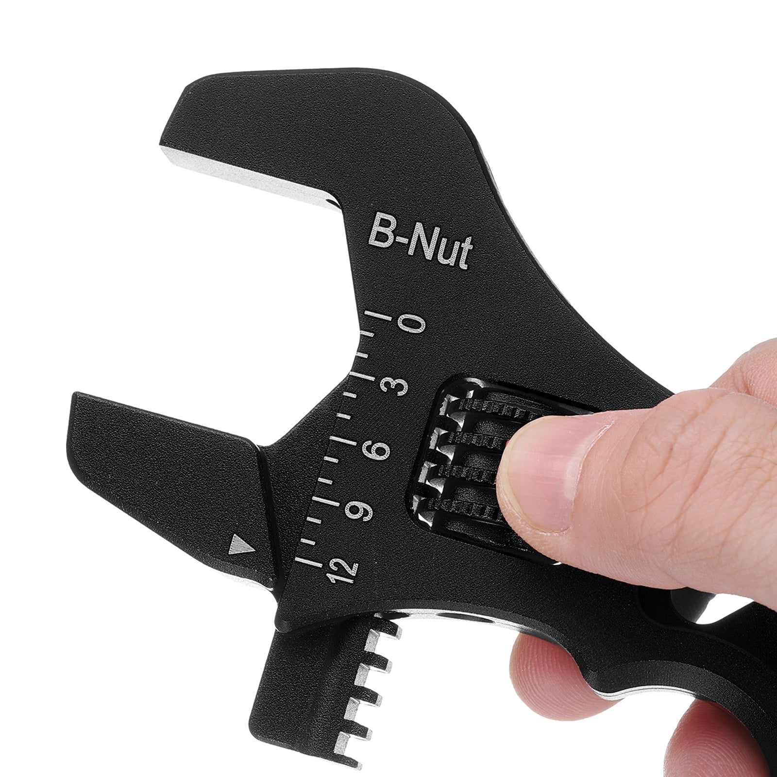 1pcs 7" Adjustable Wrench Aluminum Alloy Plumbers Wrench AN3-AN16, Black