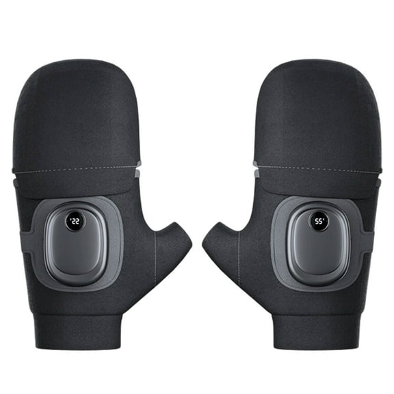 Flip Top Heated Gloves Rechargeable for Men Women Smart Thermostatic Electric Fingerless Gloves Hand Warmer for Outdoor Winter Work Cycling Skiing and Snow Sports