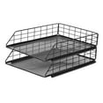 thumbnail image 2 of Organisateur de Bureau Empilable Support de Fichiers Porte-Documents pour 2 Niveaux, 2 of 9