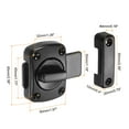 thumbnail image 2 of Uxcell Rotate Bolt Latch, Zinc Alloy Door Lock Gate Latches, 2.6x2" Black 1Pack, 2 of 6