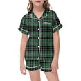 thumbnail image 2 of Girls Outfits Halloween Pattern Print Button Collar Top Shorts Casual 2 Piece Sets Size 12-13Y, 2 of 4
