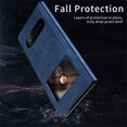thumbnail image 6 of ELEHOLD Luxury Flip Leather Case for Samsung Galaxy Z Fold 3 Napa Leather Hidden Bracket Kickstand Ultra Slim Thin Buisness Style Men Women Anti-Scratch Shockproof Case,Royalblue, 6 of 7