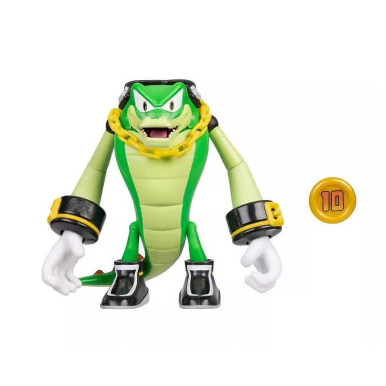 Sonic The Hedgehog, Action Figure, 4 inch, Vector with Super Ring