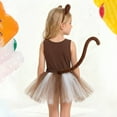 thumbnail image 6 of SJLDQY Carnival Toddler Girls Monkey Dress Up Cute Lace Mesh Dresses With Headwear Outfits Funny Party Stage Performance Clothes Set, 6 of 7