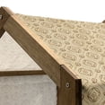 thumbnail image 5 of Geometric Pet House, Retro Diamond Shape Pattern with Dotted Lines Circles and Abstract Flowers, Outdoor & Indoor Portable Dog Kennel with Pillow and Cover, 5 Sizes, Caramel and Beige, by Ambesonne, 5 of 5