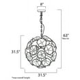 thumbnail image 5 of ET2 E22096-28 Fiori 28 Light Polished Chrome Single Pendant Ceiling Light in Clear Murano - 32 in., 5 of 7