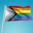 thumbnail image 4 of 2 PCS Progress Pride Flag 3x5 Fts - LGBT Community Support Gay Pride Rainbow Banner, 4 of 5