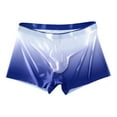 thumbnail image 2 of zeranth Men Gradient Color Ice Silk Underwear Mid-rise Seamless U-convex Shorts Briefs Slim Fit High Elasticity Panties, 2 of 7