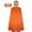 Orange, variant on Toptie Satin Superhero Capes with Touch Fastener and Eye Mask, Halloween Festival Event Costumes and Dress-Up-Black-43 1/4" H x 27 1/2" W