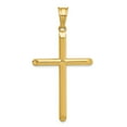 thumbnail image 3 of 14k Yellow Gold 3-D Hollow Cross Pendant Charm, 3 of 5