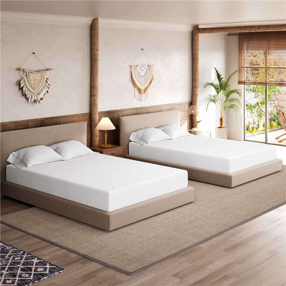 Yaheetech 8" Full Size Cooling Gel Memory Foam Mattress Medium Firm with Green Tea Scent