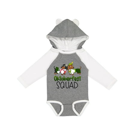 

Inktastic Oktoberfest Squad Cute Dachshunds in German Costumes Gift Baby Boy or Baby Girl Long Sleeve Bodysuit