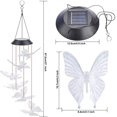 thumbnail image 5 of Carillón de viento solar, carillón de viento de mariposa que cambia de color, LED solar, decoración interior y exterior impermeable para jardín, fiesta, patio, césped, patio, porche, terraza, terraza, 5 of 5