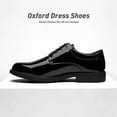 thumbnail image 5 of Bruno Marc Men Classic Oxford Shoes Business Dress Shoes for Men Lace Up Leather Shoes Downing-02 Black/Pat Size 6.5, 5 of 5