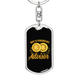 thumbnail image 5 of Not a Financial Advisor Dollar Bitcoin Sign Crypto Stainless Steel or 18k Gold Premium Swivel Dog Tag Keychain, 5 of 16