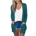 thumbnail image 1 of Pompotops Chemisier Décontracté à Manches Longues pour Femmes avec Poche Cardigan en Liquidation, 1 of 5