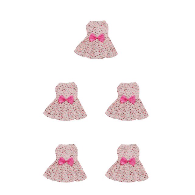Billuyoard Ropa para mascotas Vestidos suaves y cómodos Ropa elástica para mascotas Animales Disfraces Suministros de ocio para primavera Rosa XS 5piezas