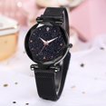 thumbnail image 3 of Reloj de pulsera magnético de aleación de cuarzo de moda para niños y niñas casuales - Reloj de cielo nocturno estrellado de edición negra, 3 of 5