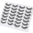 thumbnail image 4 of Lashes Mink Natural Look Cat Eye Wispy False Eyelashes Think Volume Long Fake Eye Lashes Pack 3D Strip Faux Mink Eyelashes 14 Pairs, 4 of 8