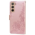 thumbnail image 2 of Dteck Compatible Case with Samsung Galaxy S22 Plus,Magnetic PU Pattern Embossed Flip Wallet Kickstand 360 Protection Cover with Wrist Strap.For Samsung Galaxy S22 Plus,Rosegold, 2 of 8