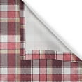 thumbnail image 5 of Ambesonne Checkered Grommet Curtain, Retro Plaid Squares, 50" x 84", Pink Maroon White, 5 of 6