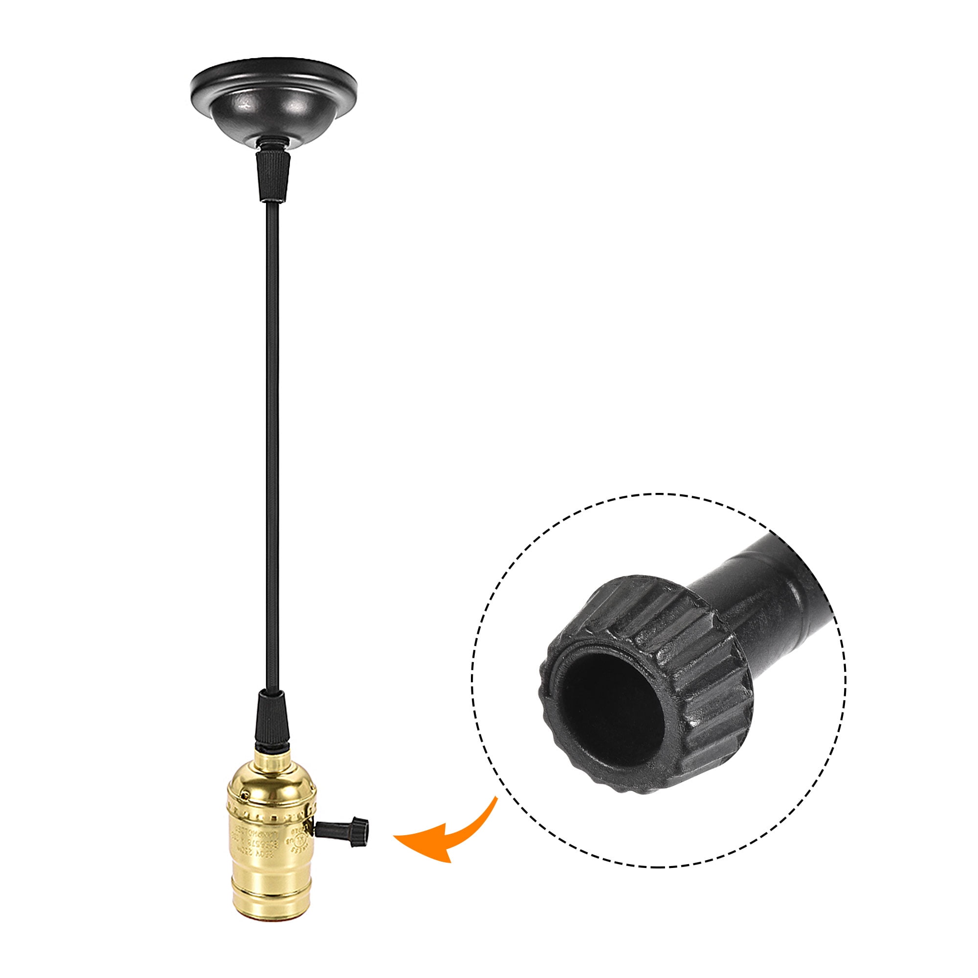 10Pcs Black Replacement Knobs for Turn Knob Lamp Socket Lamp 