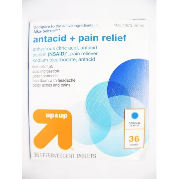 Up & Up Effervescent Antacid & Pain Relief Tablets 36ct